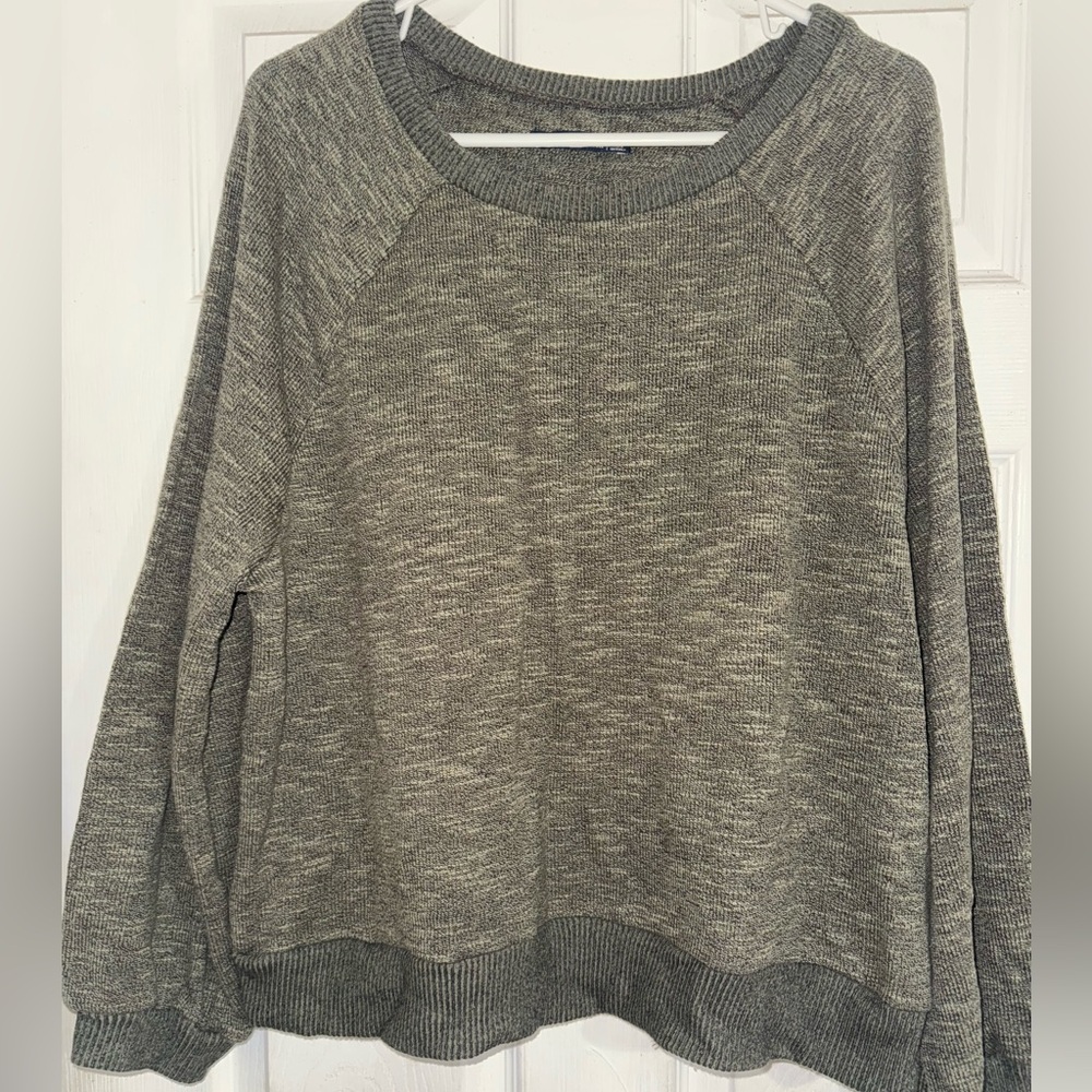 Abercrombie & Fitch Heather Green Crew Neck Sweater
